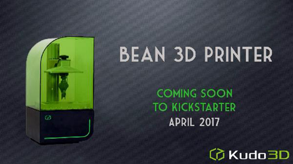 Kudo3D即將推出低成本的消費(fèi)者桌面SLA 3D打印機(jī)Bean